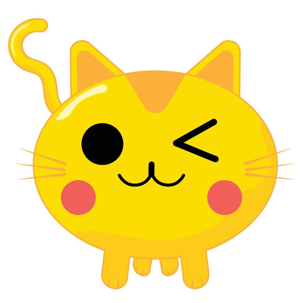 this is a collection of cute cat expression illustrations vector