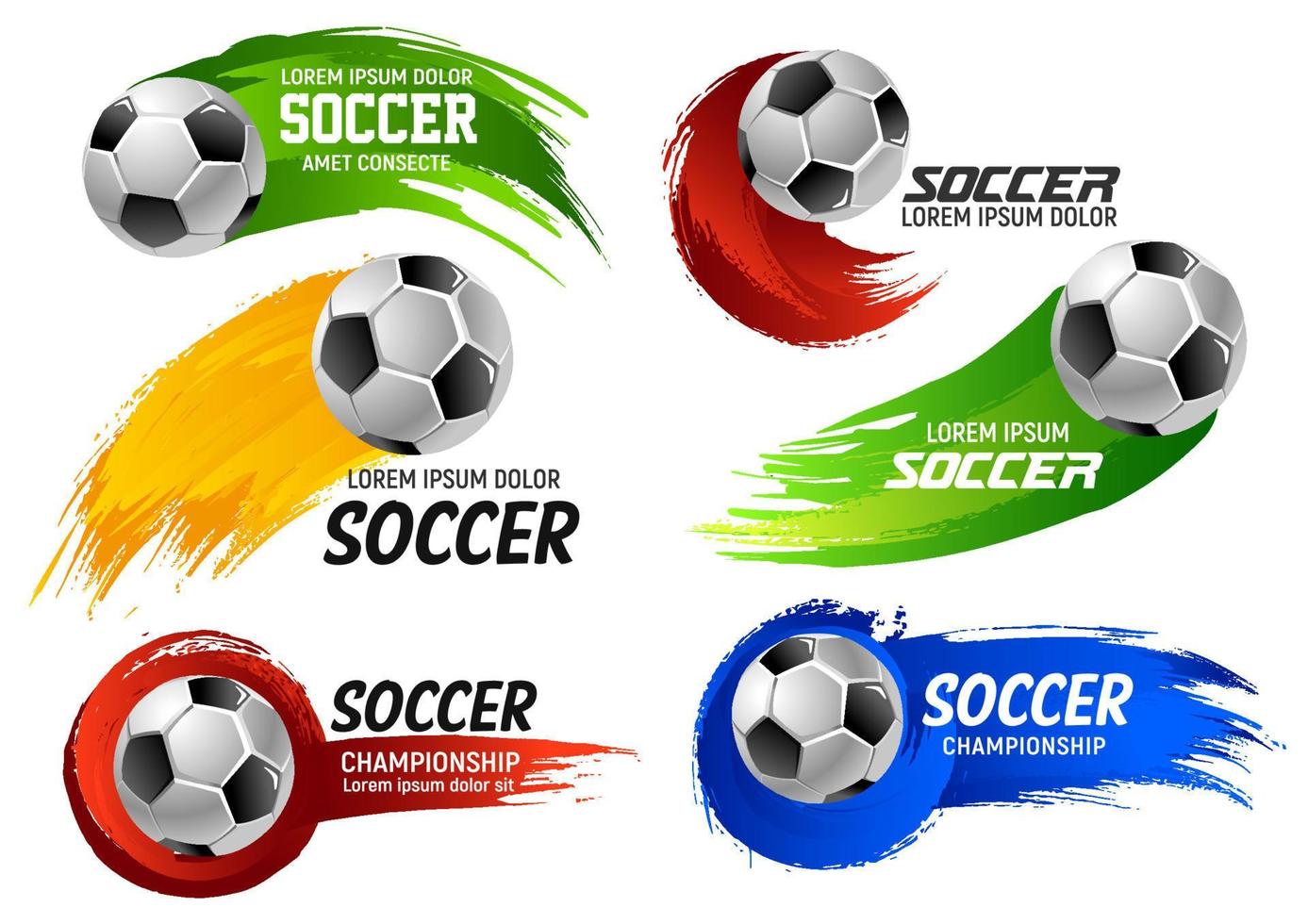 emblemas del juego del deporte de la bola del fútbol del vector