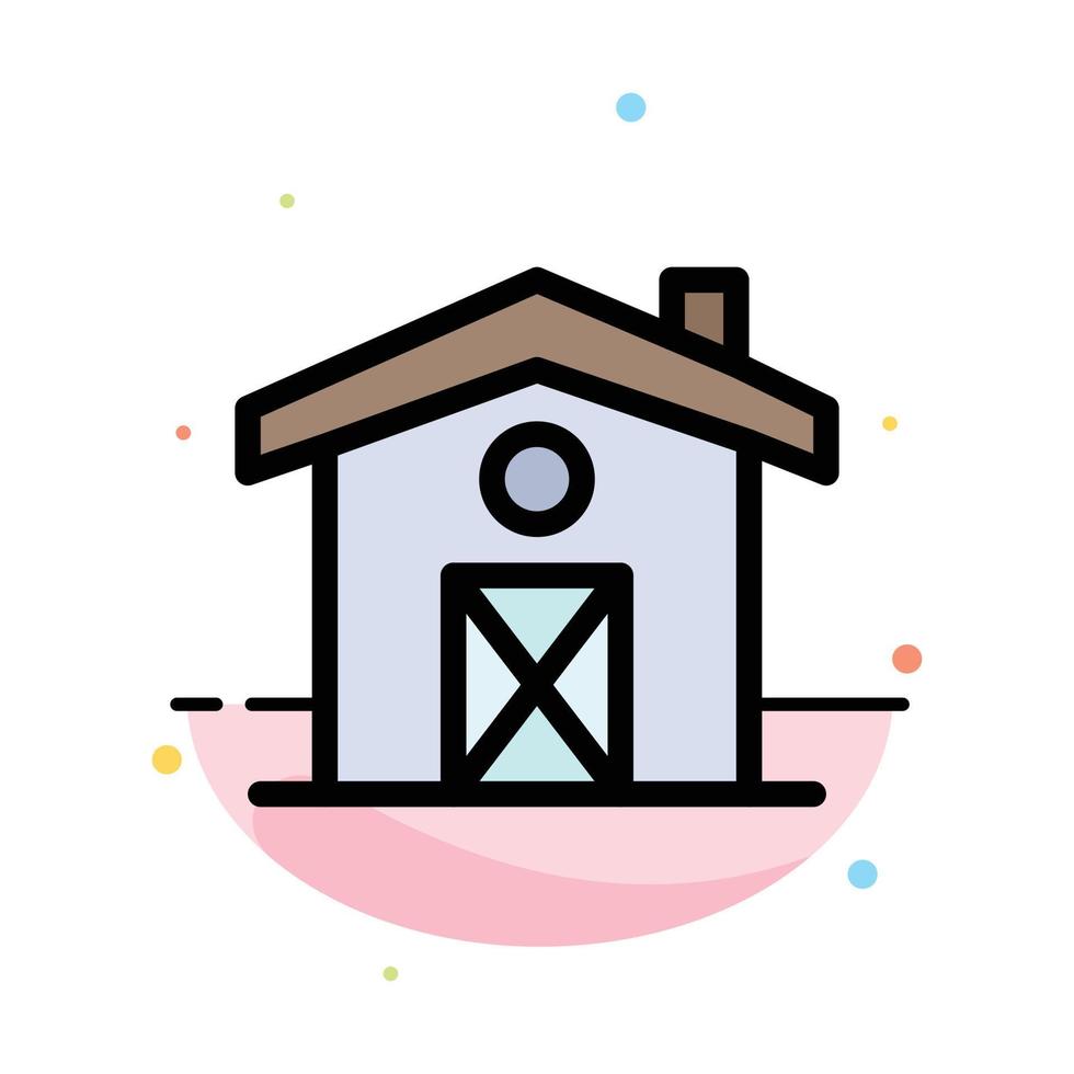 Home House Canada Abstract Flat Color Icon Template vector