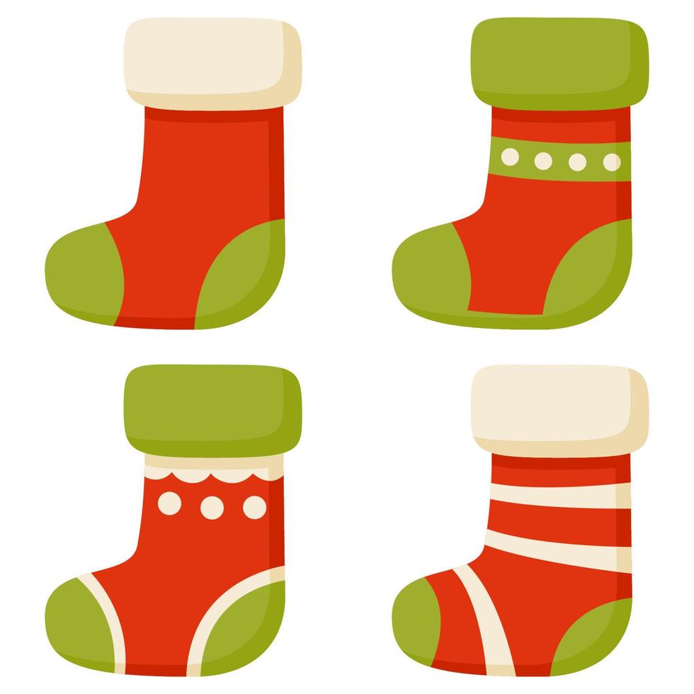 Christmas Sock isolated on white background vector