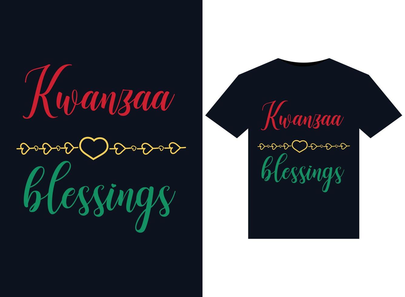 ilustraciones de bendiciones de kwanzaa para el diseño de camisetas listas para imprimir vector