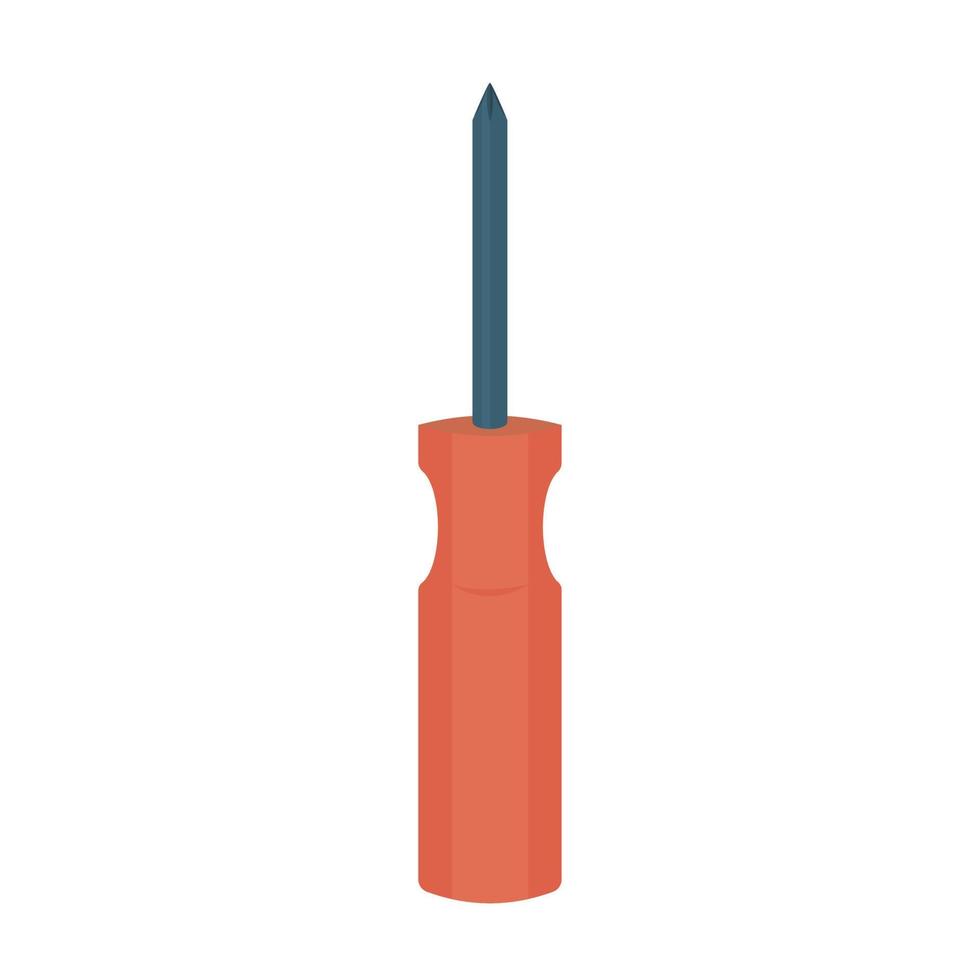 screwdriver with red handle vector