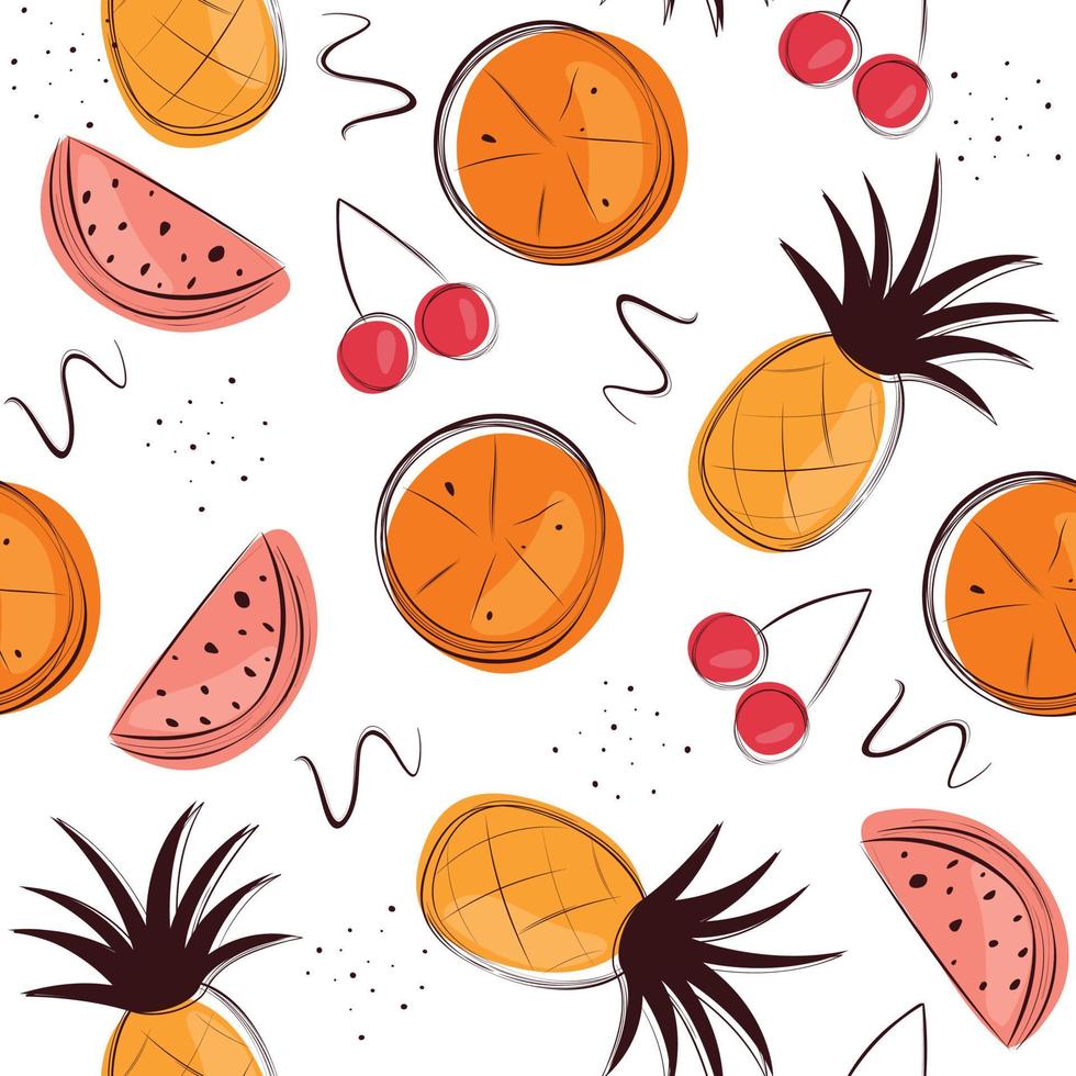 tropical design with fruits vector