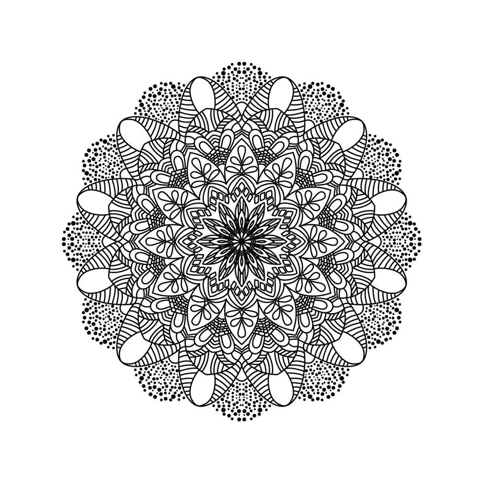 Mandala Pattern Stencil doodles sketch good mood vector