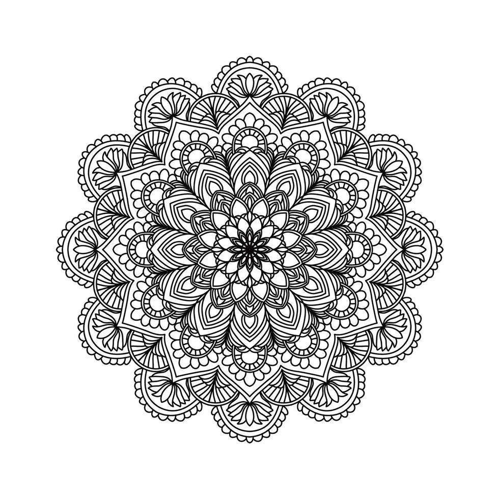 Mandala Pattern Stencil doodles sketch good mood vector