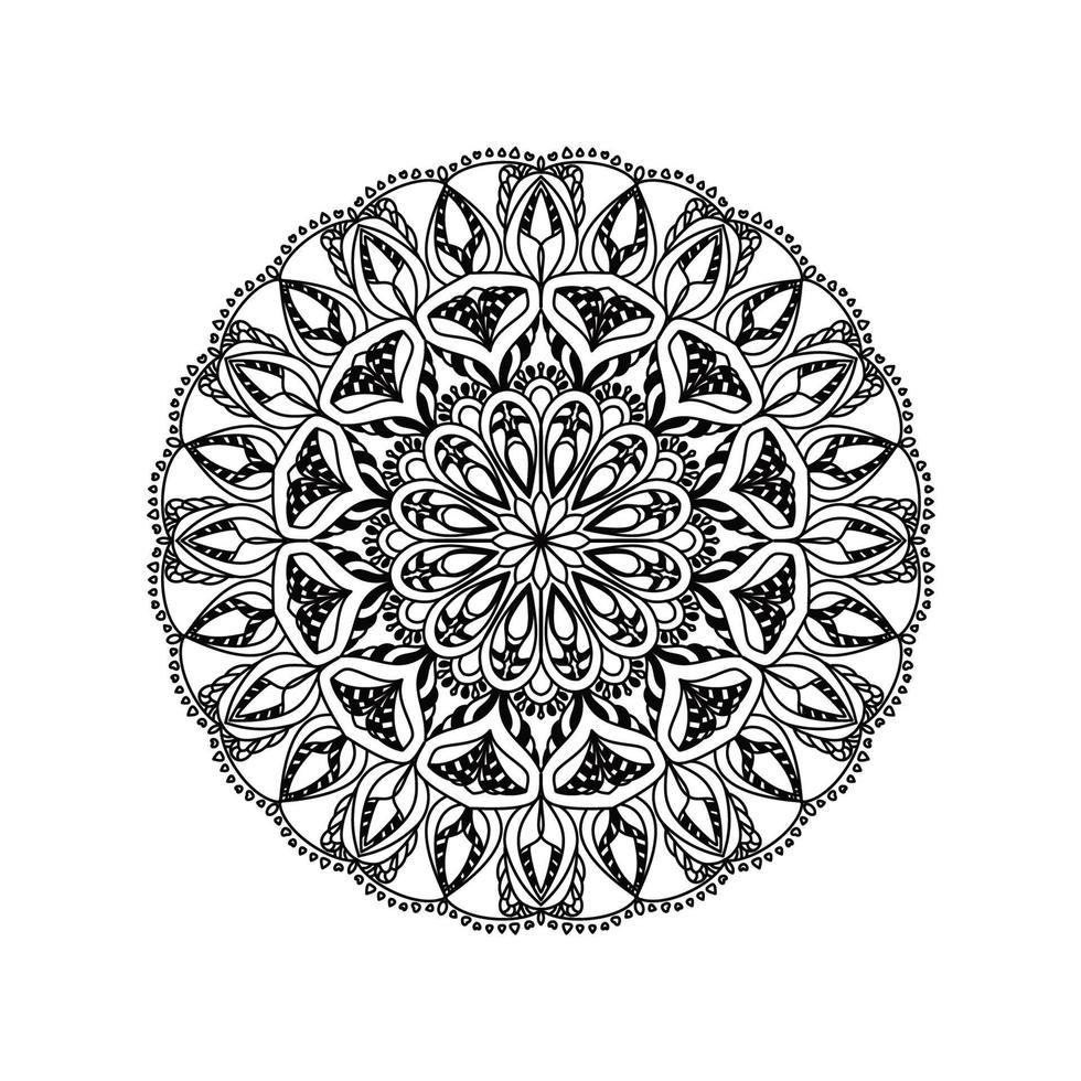 Mandala Pattern Stencil doodles sketch good mood vector