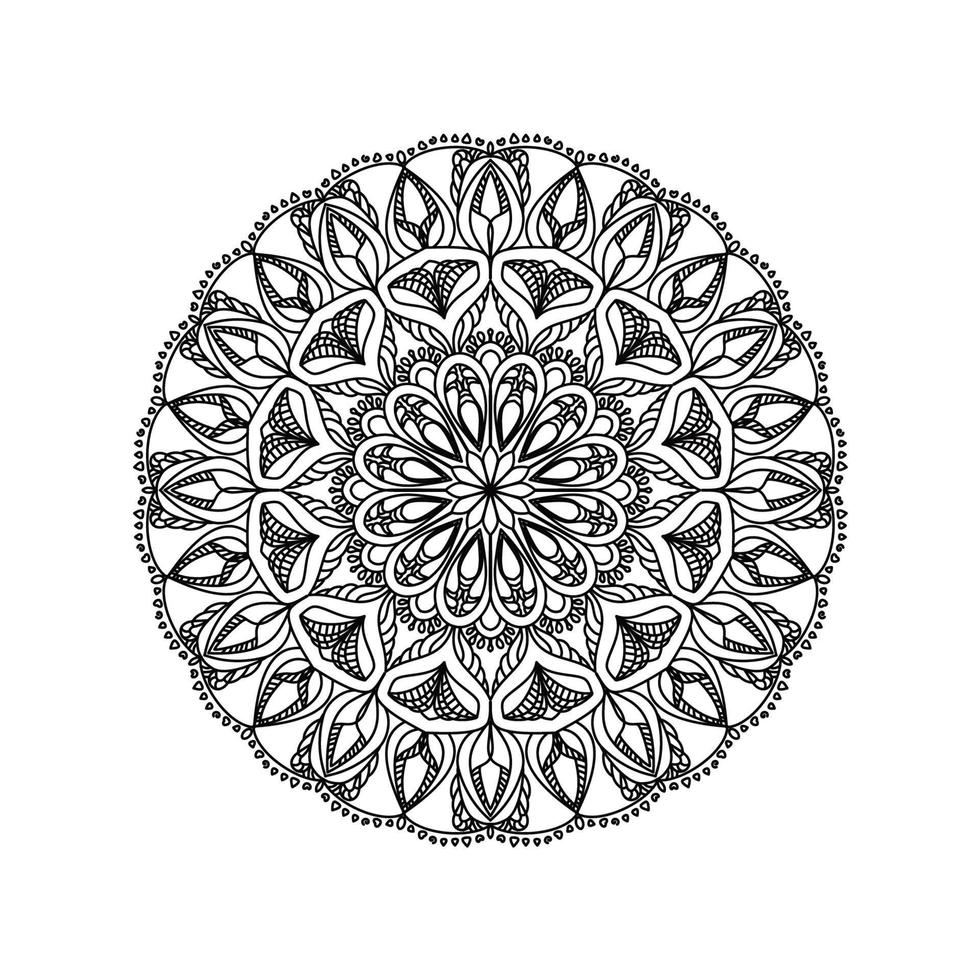 Mandala Pattern Stencil doodles sketch good mood vector