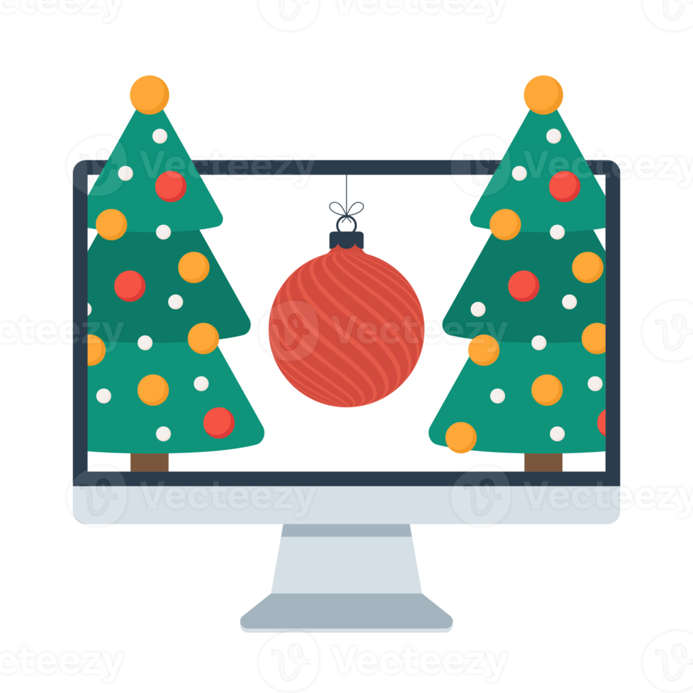 christmas online shopping concept png