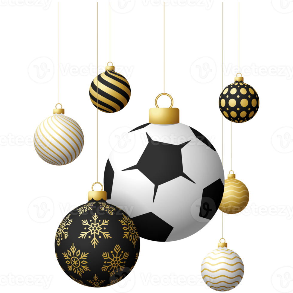 soccer sport christmas ball bauble isolated png