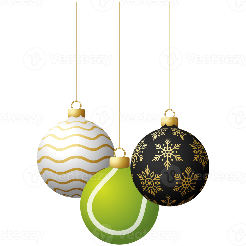 tennis sport christmas ball bauble isolated png
