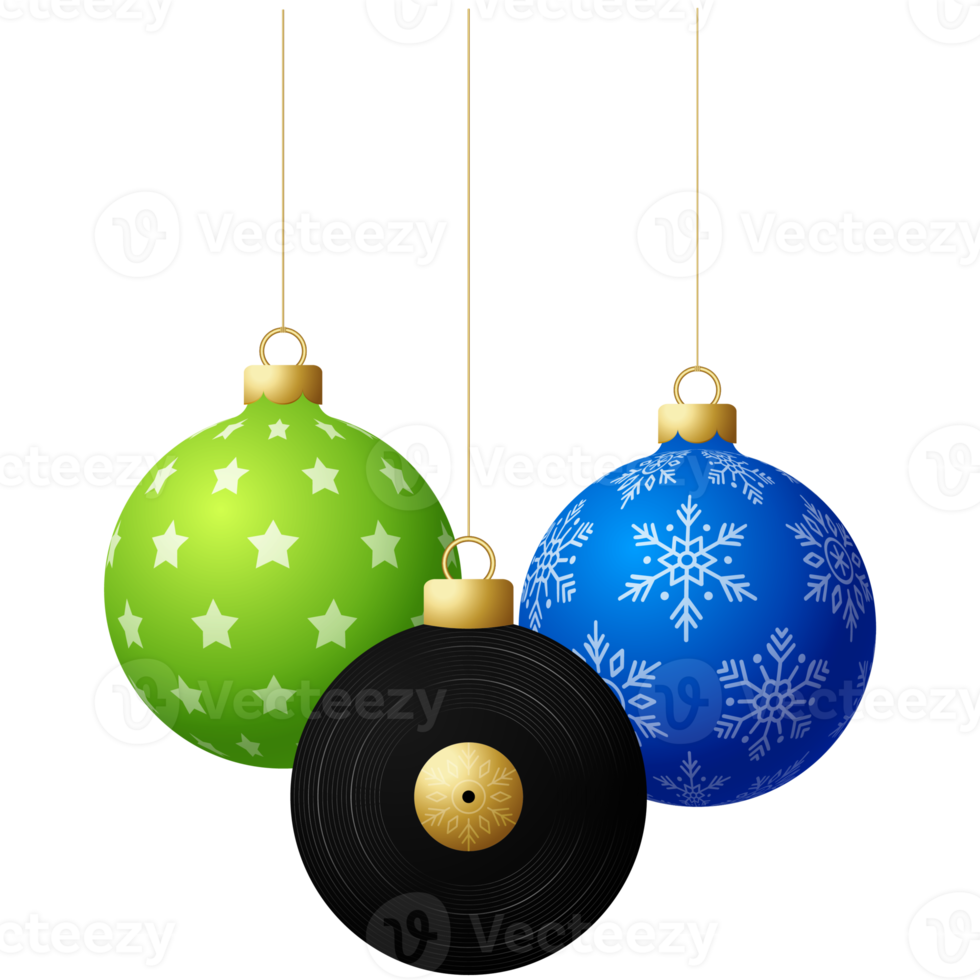 christmas bauble music disc isolated graphic png