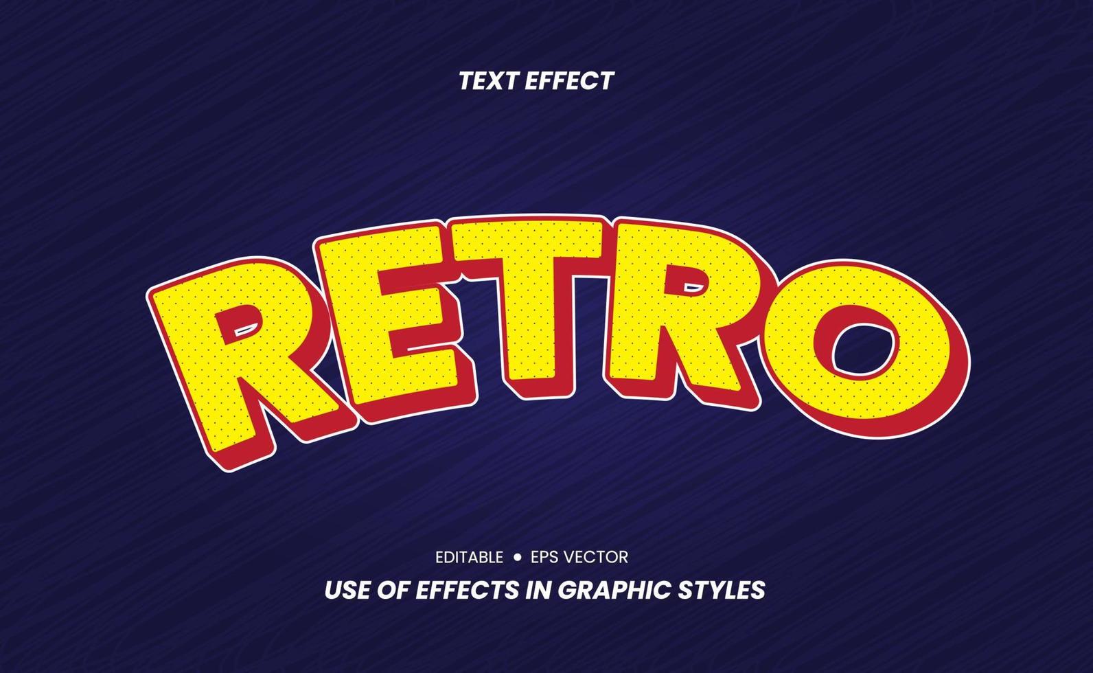 Retro Text - 3D Text Effects That Can Be Used Through Graphic Style Settings vector