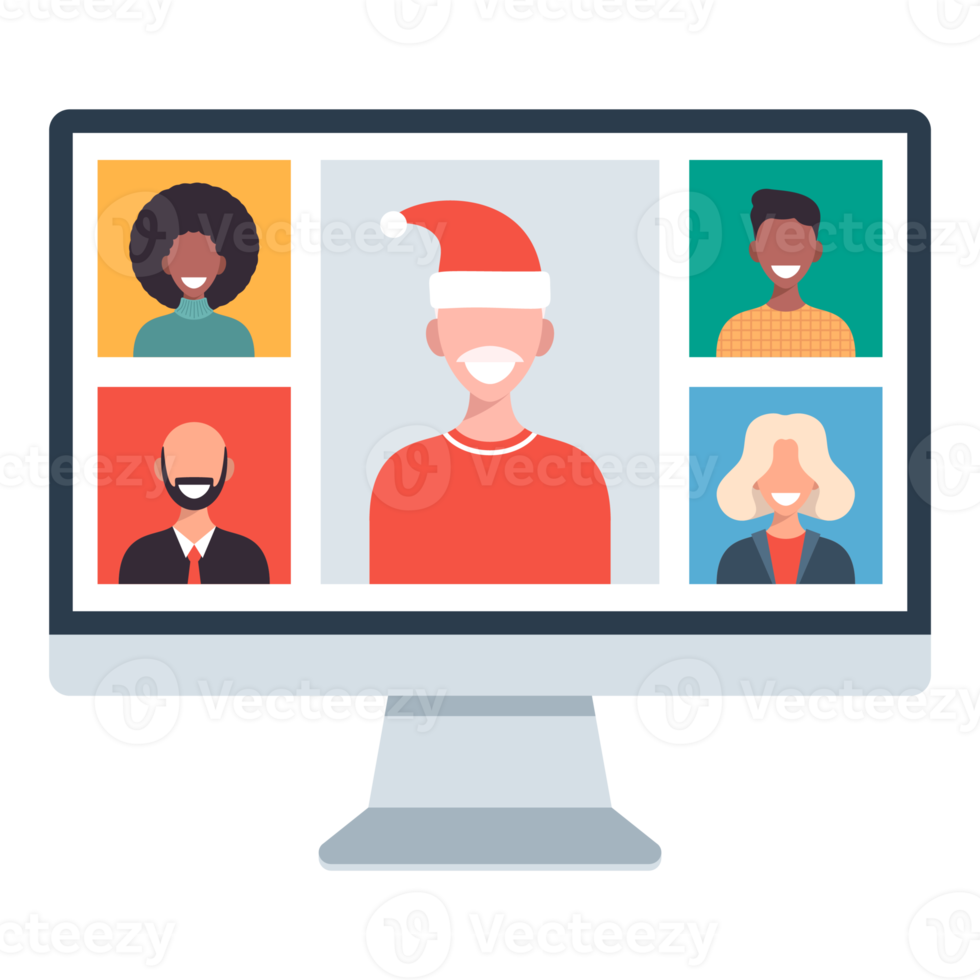 online Kerstmis groet concept png