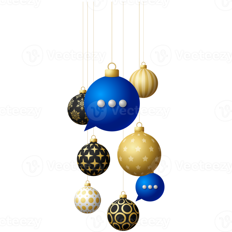 christmas chat speech bubble bauble png