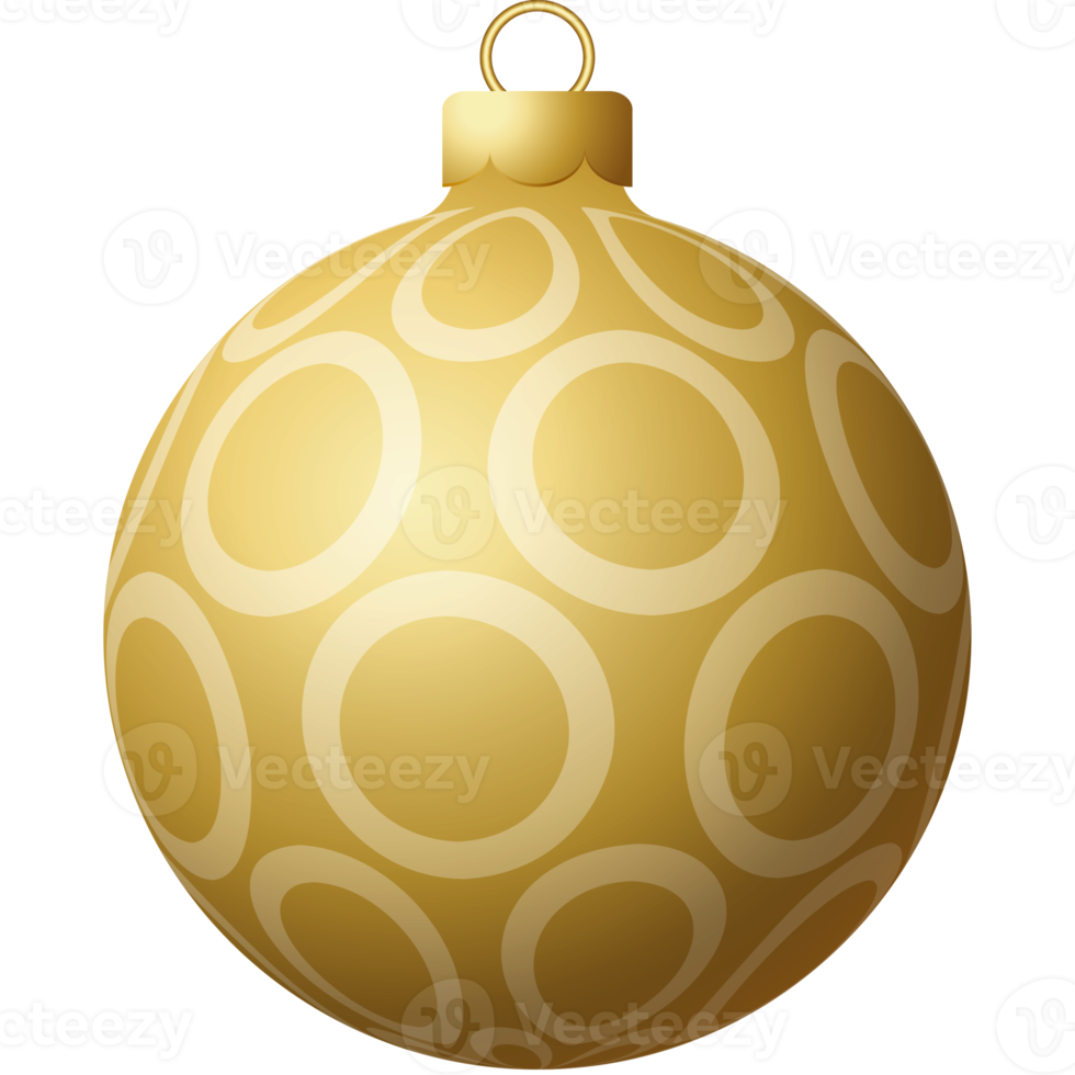 d'oro Natale palla lusso sospeso fronzolo png