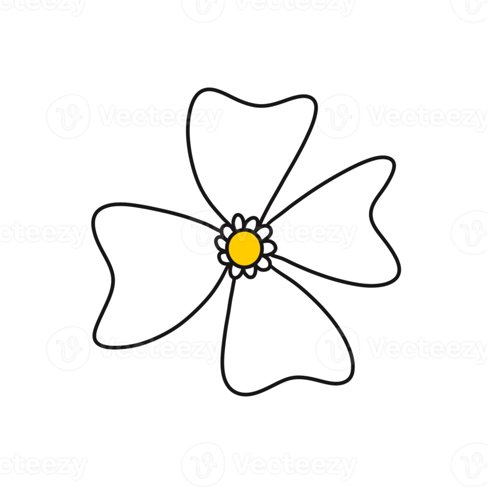 White Retro Flower png