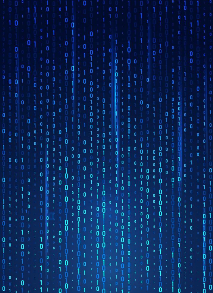 blue binary background vector