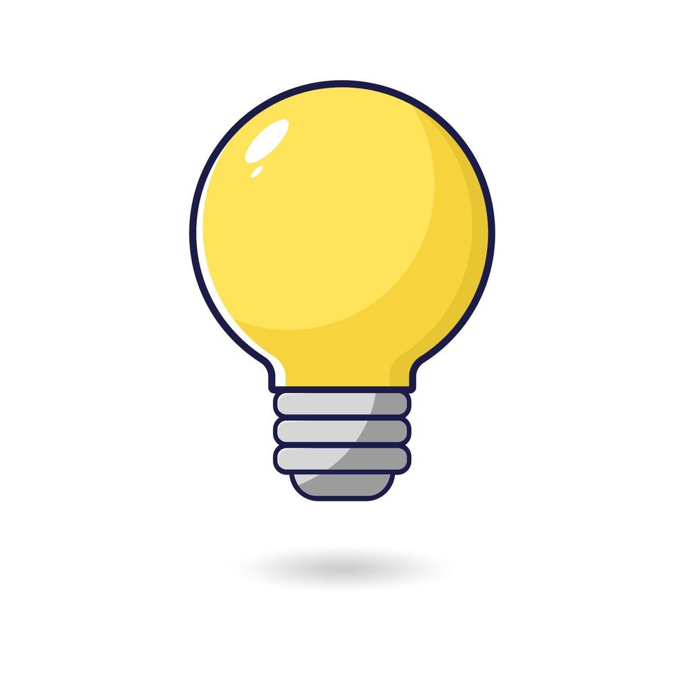 Light bulb icon, simple icon, lamp vector. vector