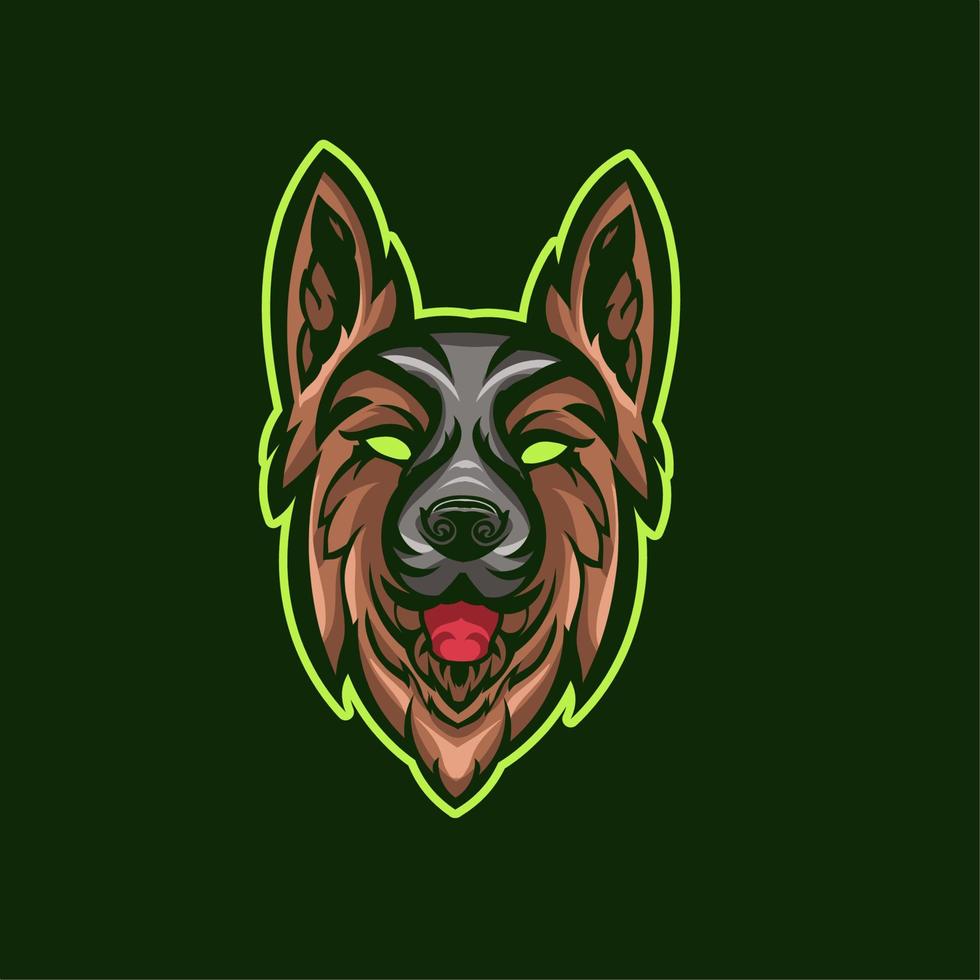 vector illustration, dog esport logo