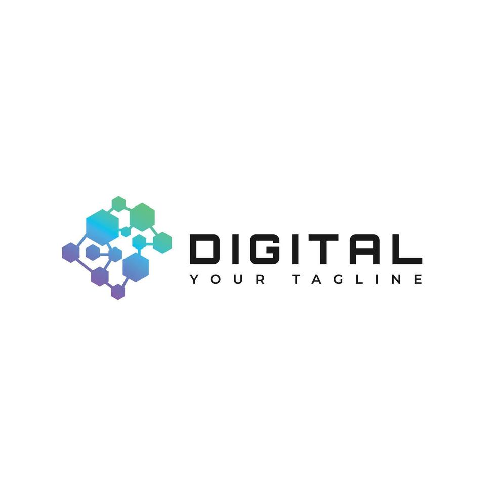 an illustration of Digital logo vector