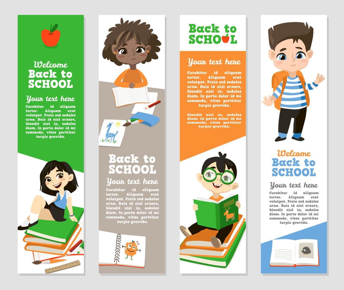 Back to school illustration. vector