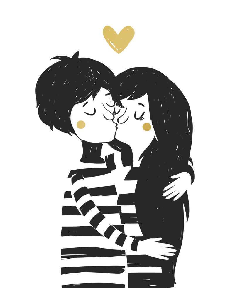 pareja enamorada. ilustración vectorial vector