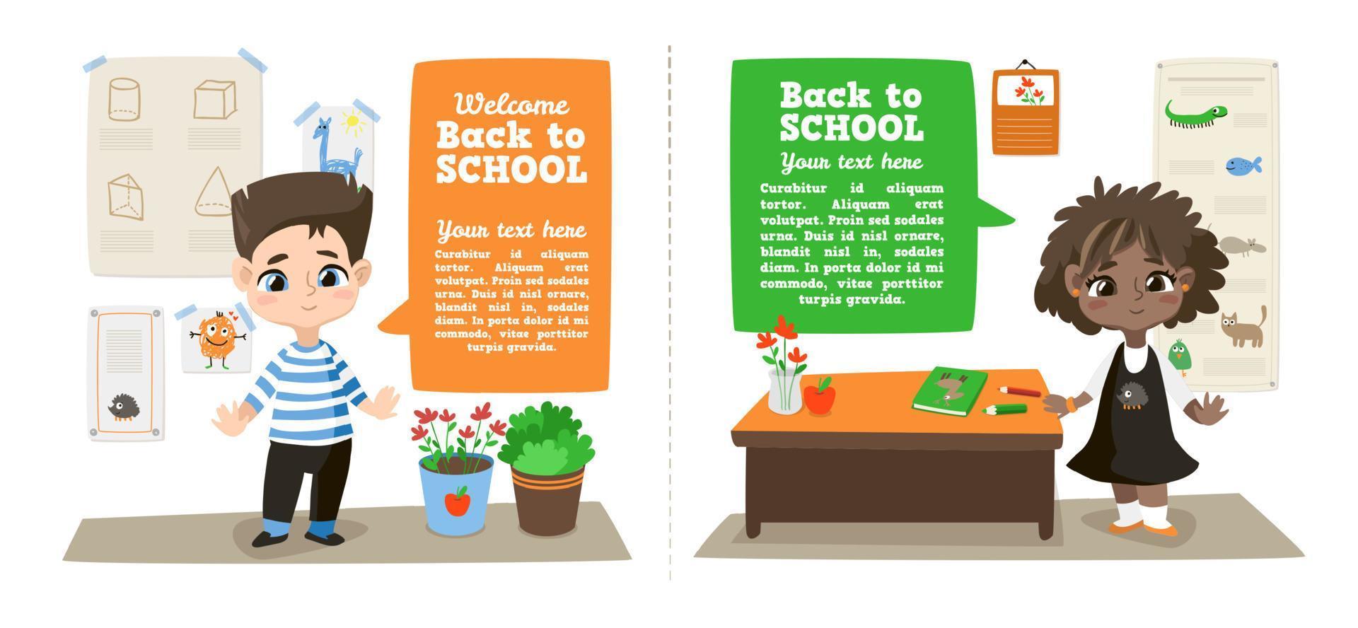 Back to school illustration. vector