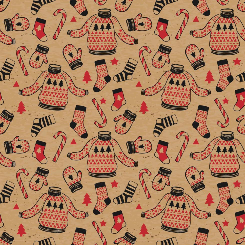 Winter seamless vector pattern.