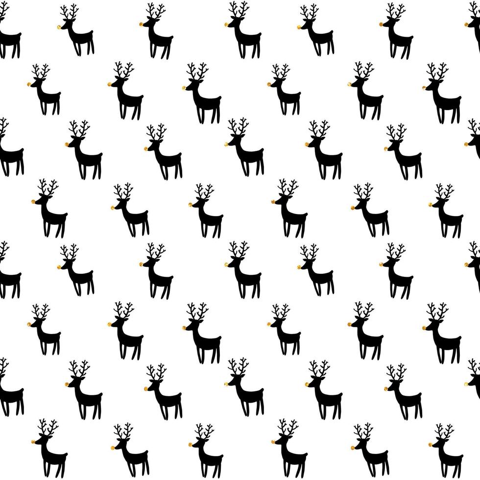 Seamless vector pattern with rein deers.