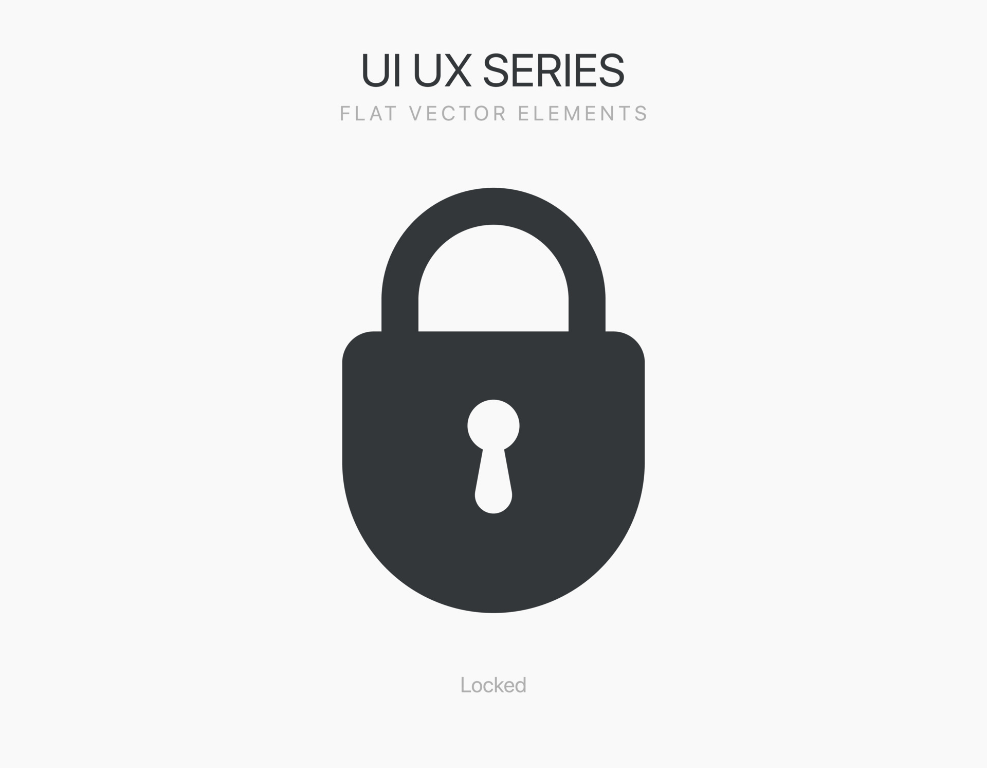 Padlock, lock or locked icon for social media, mobile application, password, UI template