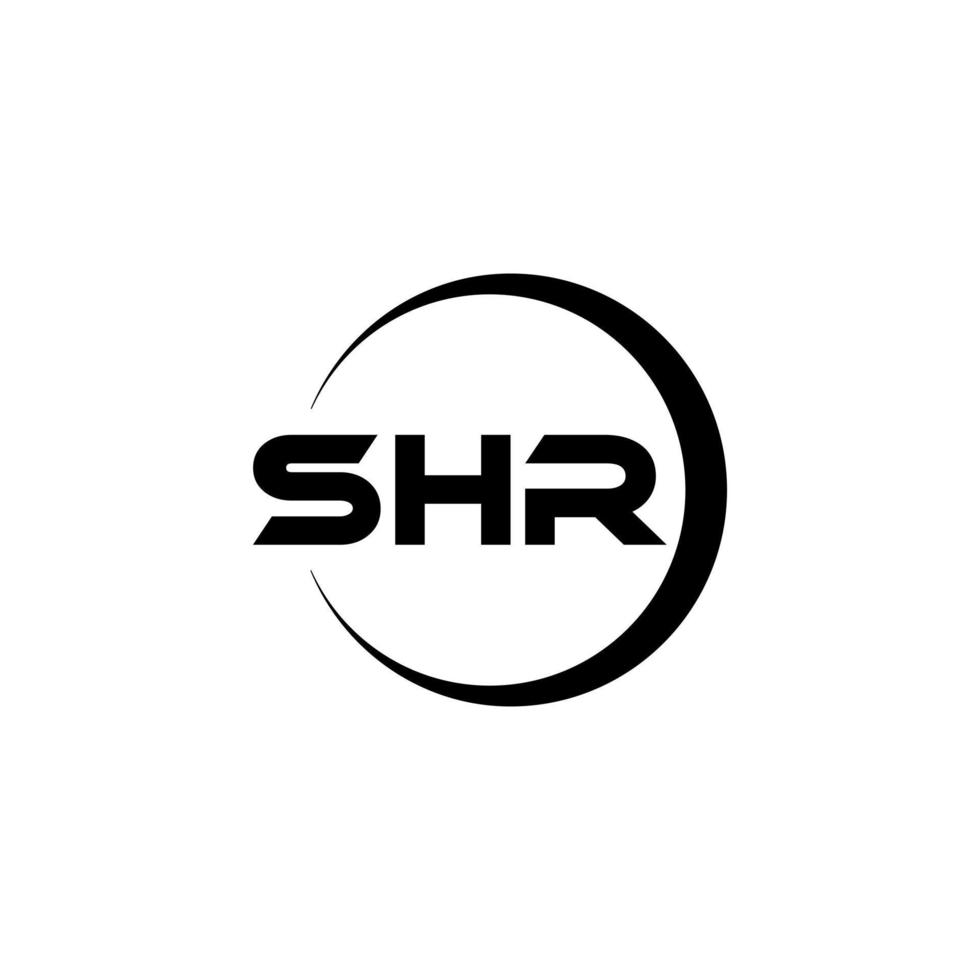 diseño del logotipo de la letra shr en la ilustración. logotipo vectorial, diseños de caligrafía para logotipo, afiche, invitación, etc. vector