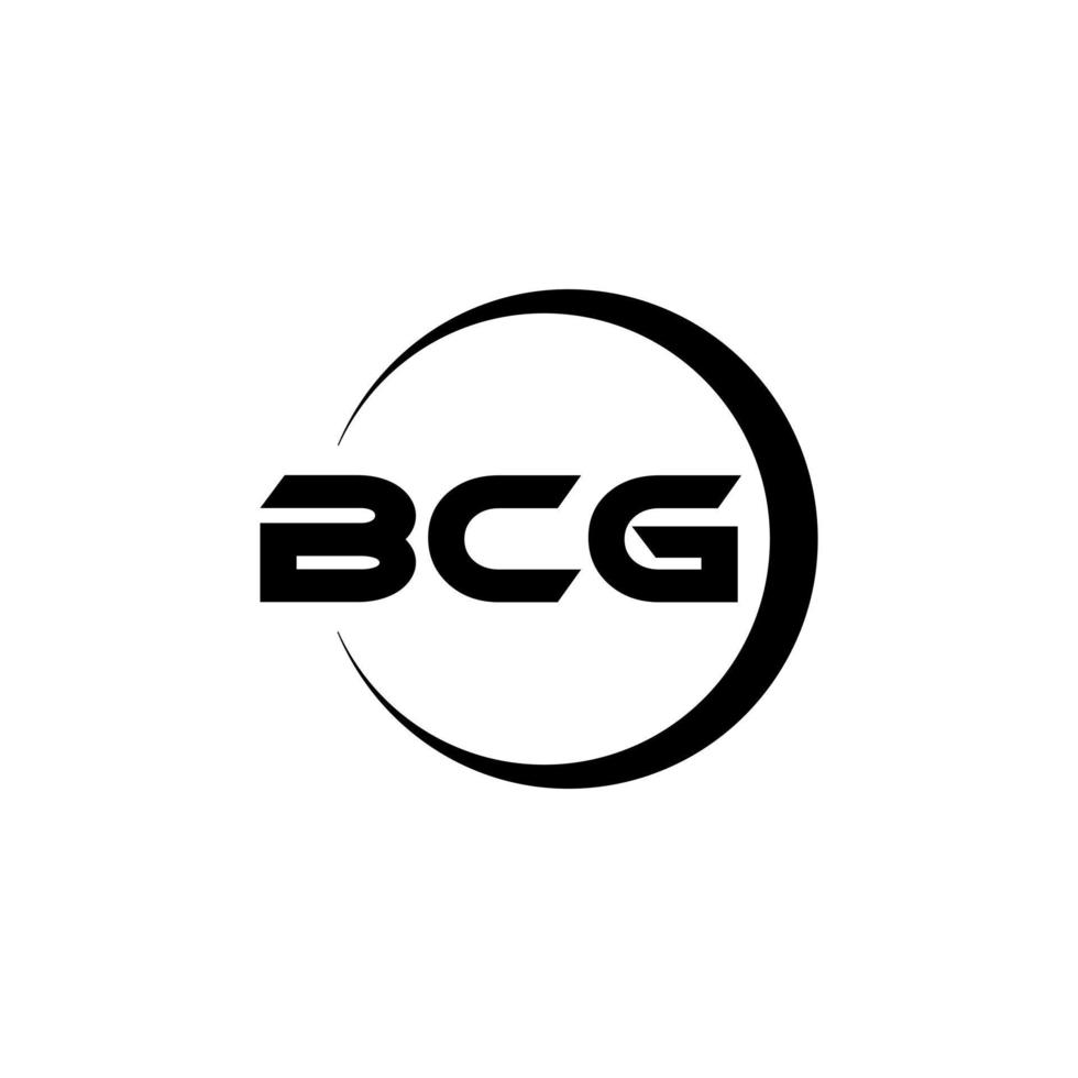 diseño del logotipo de la letra bcg en la ilustración. logotipo vectorial, diseños de caligrafía para logotipo, afiche, invitación, etc. vector