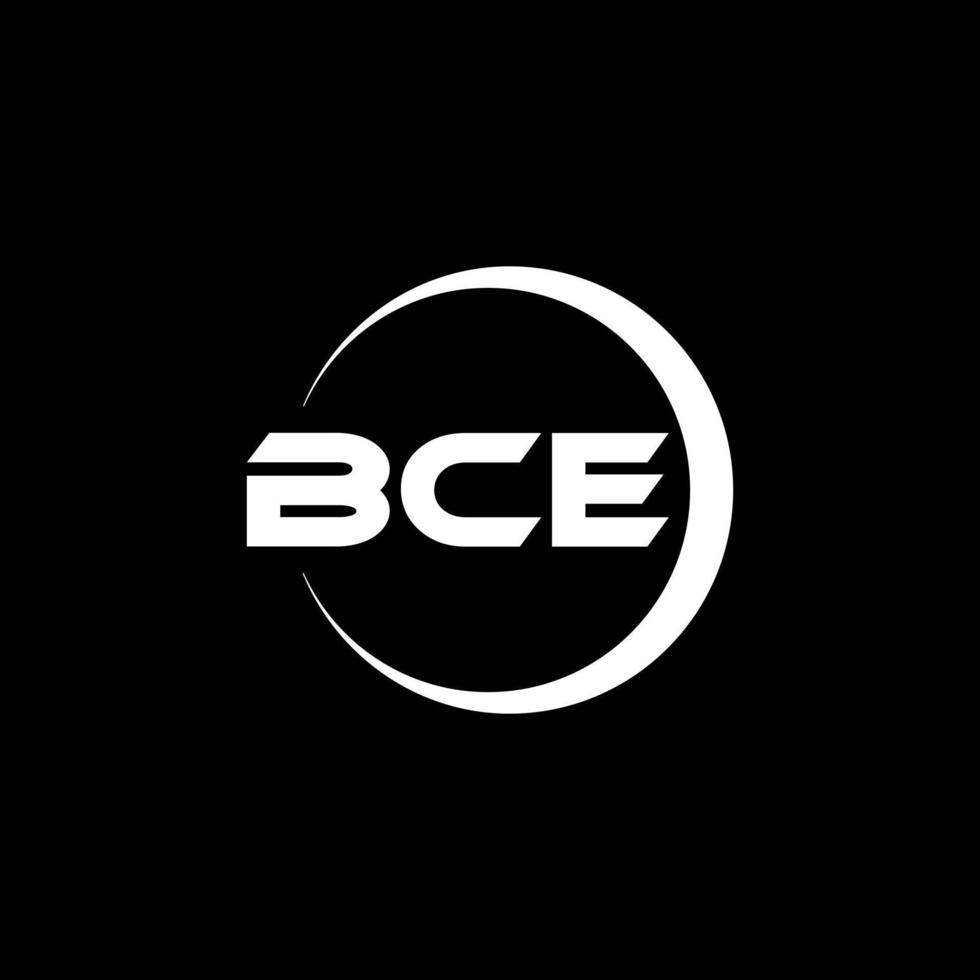 BCE letter logo design in illustration. Vector logo, calligraphy designs for logo, Poster, Invitation, etc.