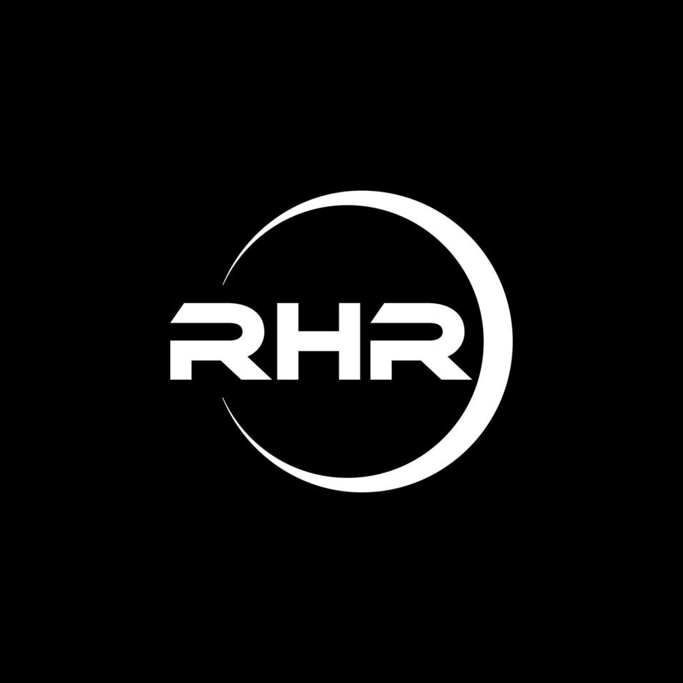 diseño del logotipo de la letra rhr en la ilustración. logotipo vectorial, diseños de caligrafía para logotipo, afiche, invitación, etc. vector