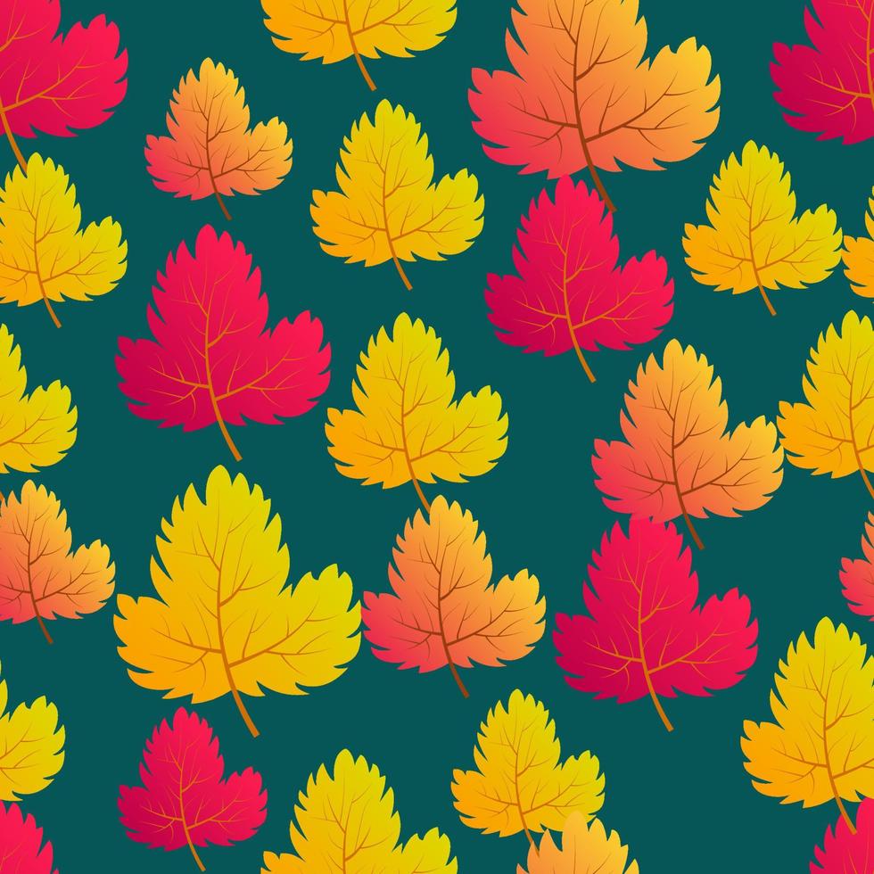 fondo transparente de otoño con hojas coloridas de arce. diseño para carteles de temporada de otoño, papeles de regalo y decoraciones navideñas. ilustración vectorial vector