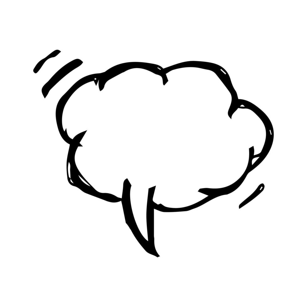 Sketch Speech Bubble Hand drawn blank Speech Bubble Dialog empty cloud on  white background Vector illustration 16593347 Vector Art at Vecteezy