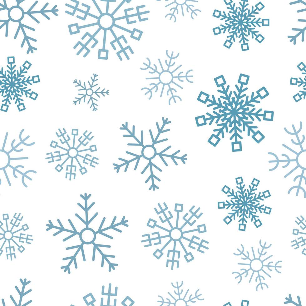 Seamless background with snowflakes. Christmas and New Year decoration elements. Vector illustration.