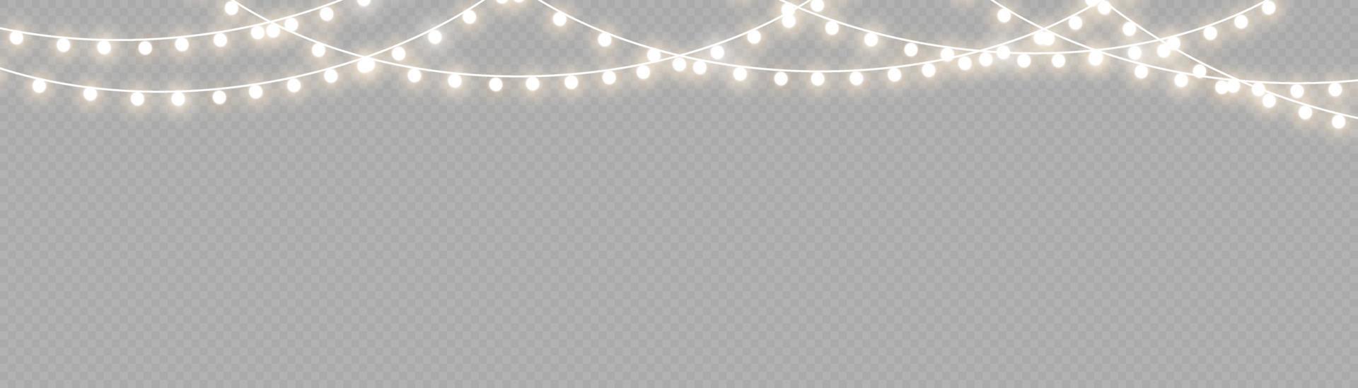Christmas lights isolated. Christmas glowing garland.for the new year and christmas. light effect. Vector illustration.