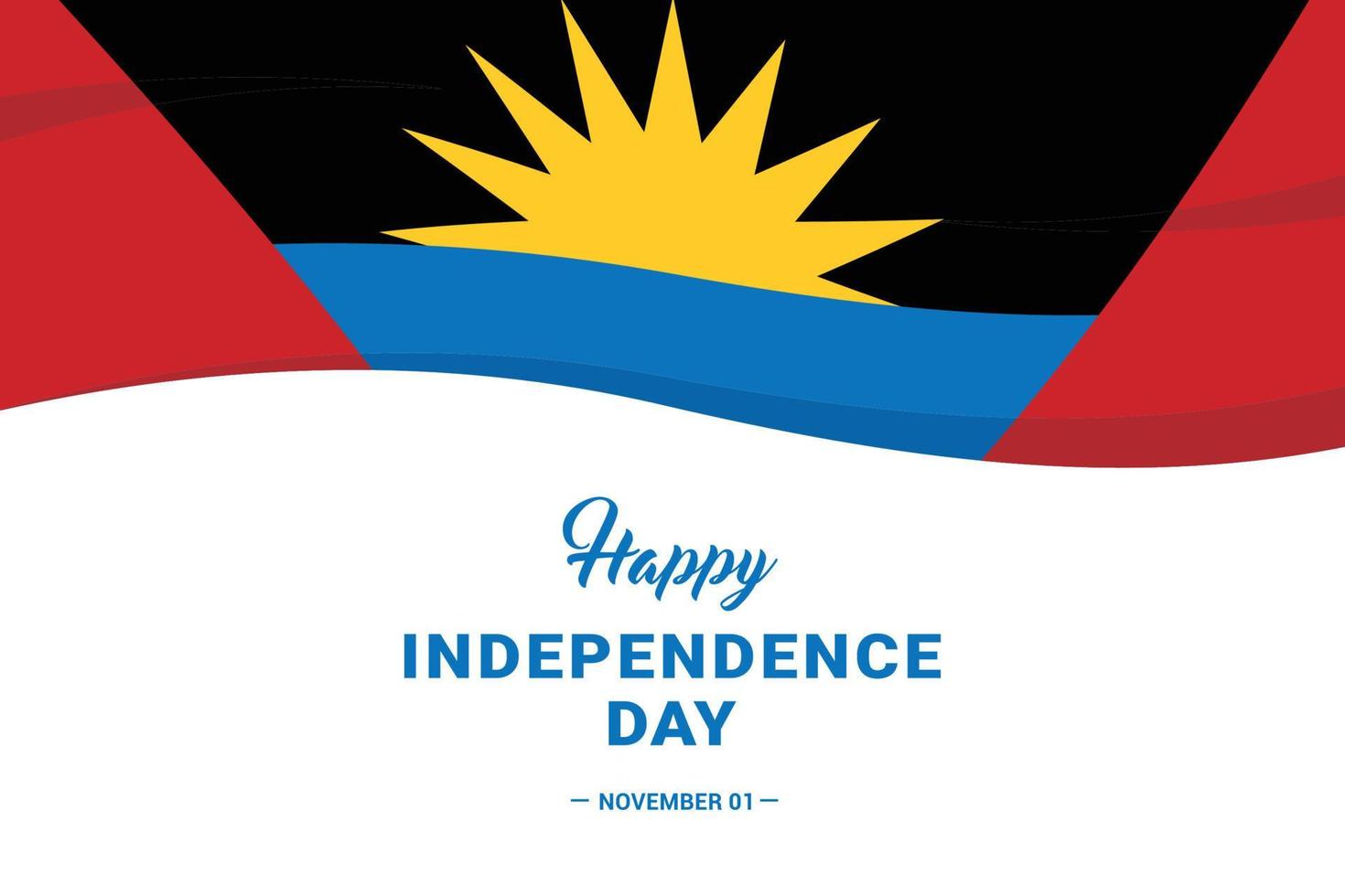 día de la independencia de antigua y barbuda vector