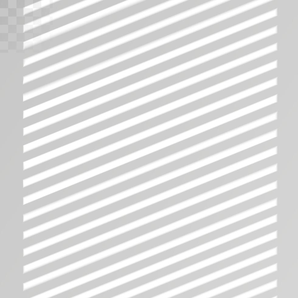 Window and blinds shadow. Realistic light effect of shadows and natural lighting. Vector illustration