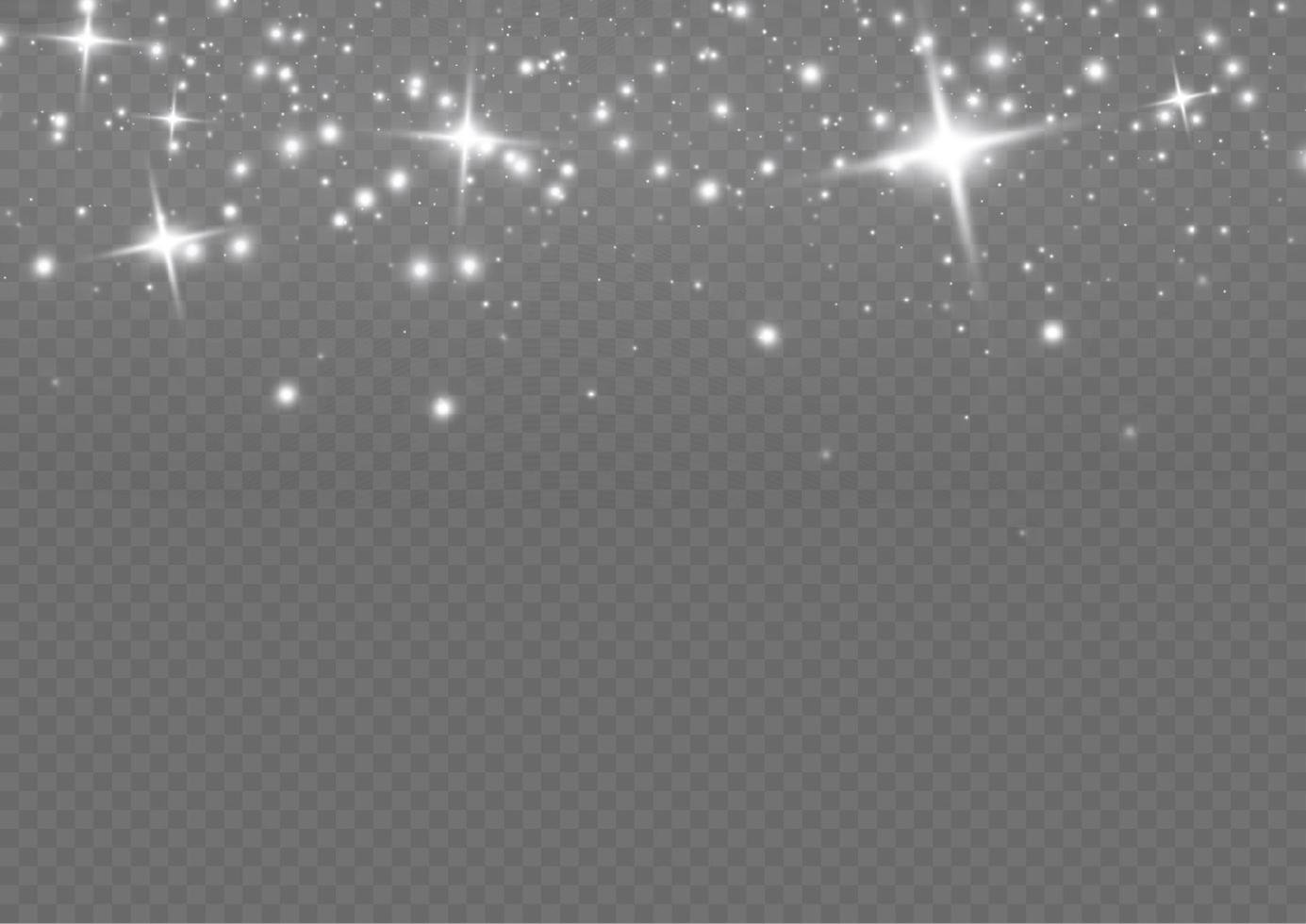 White sparks glitter special light effect. Vector sparkles. Sparkling magic dust particles effect. Stardust sparks