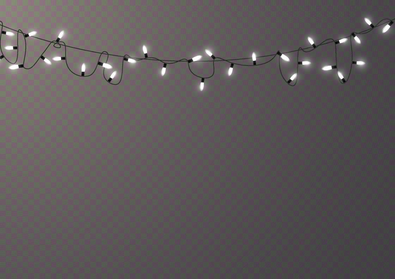 Christmas lights isolated. Christmas glowing garland.for the new year and christmas. light effect. Vector illustration.