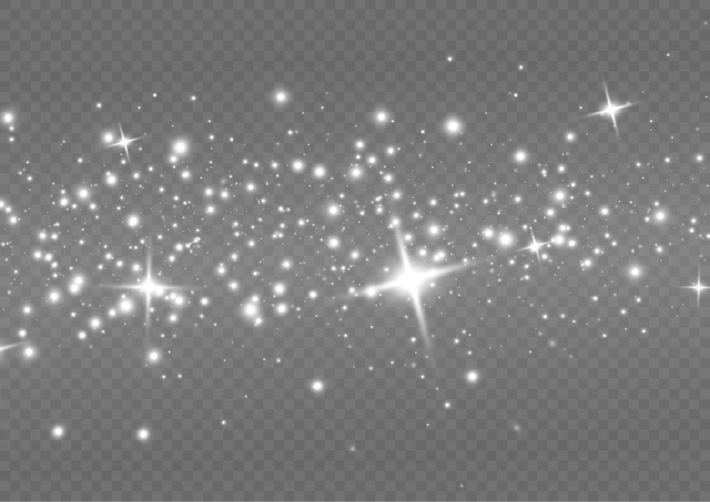 efecto de luz especial de brillo de chispas blancas. destellos vectoriales. efecto de partículas de polvo mágico brillante. chispas de polvo de estrellas vector