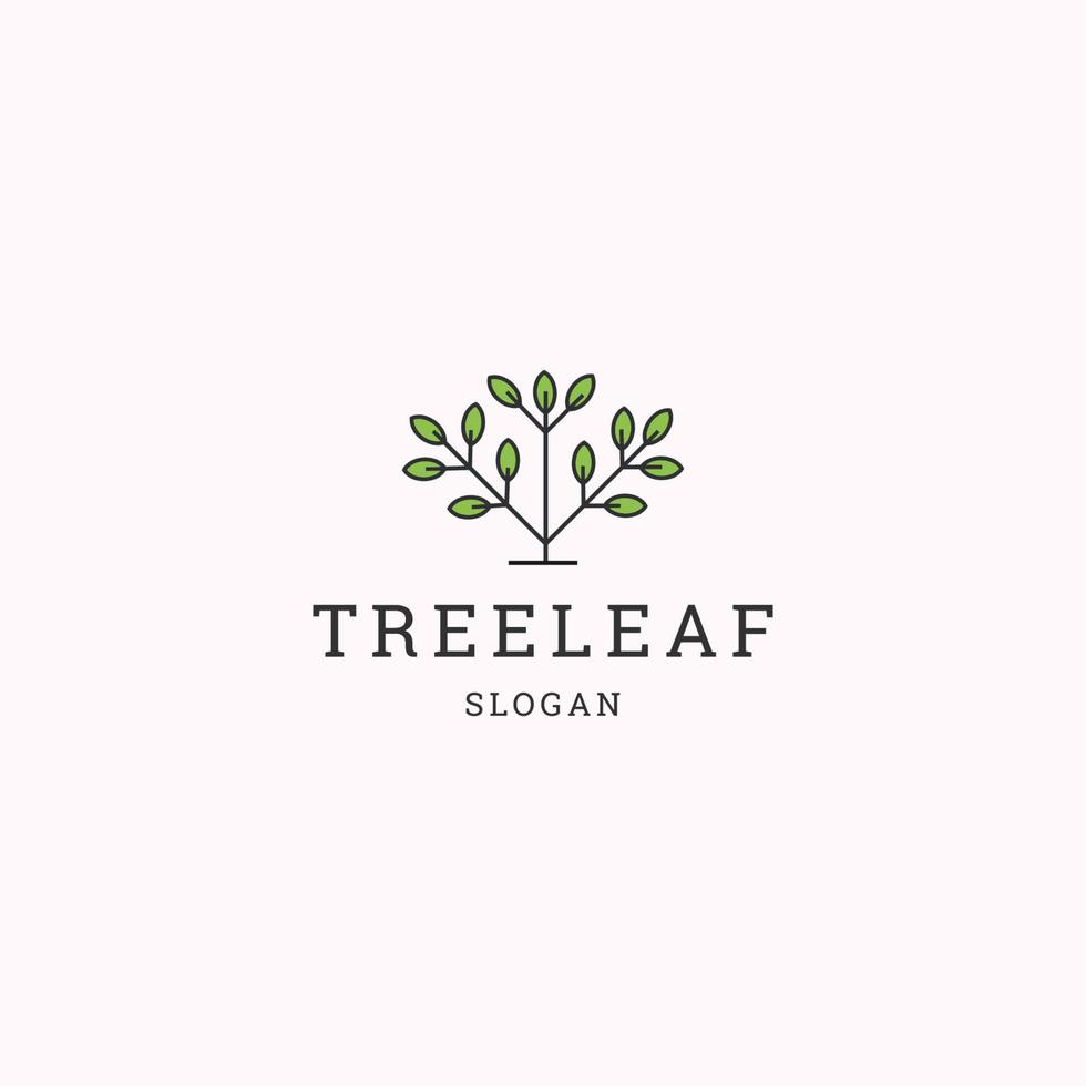 Tree leaf logo icon design template vector illustration