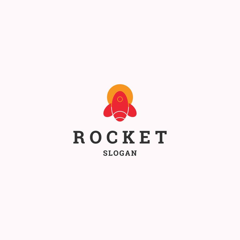 Rocket logo icon design template vector illustration