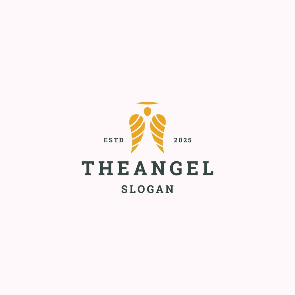 la ilustración de vector de plantilla de diseño de icono de logotipo de ángel