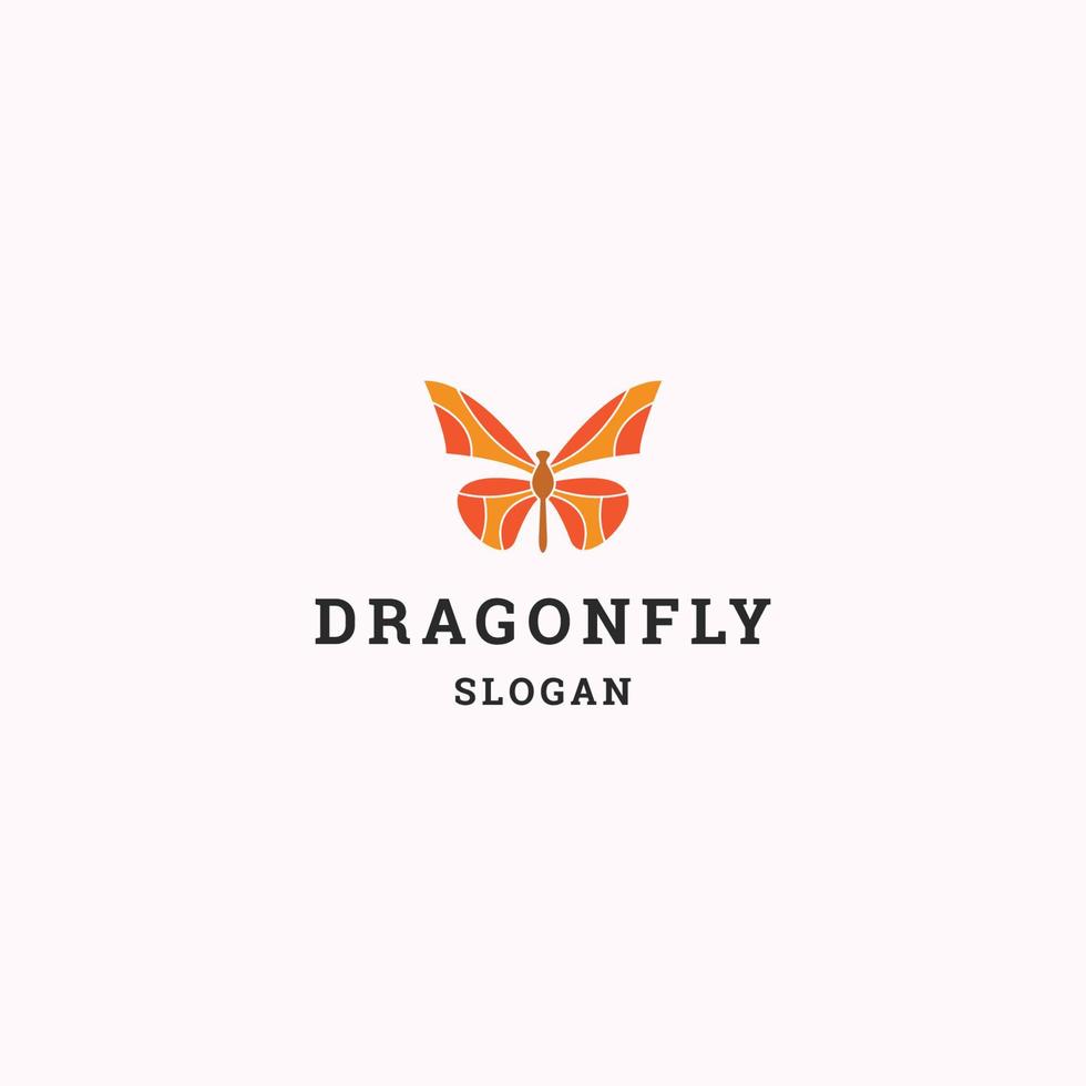 Dragonfly logo icon design template vector