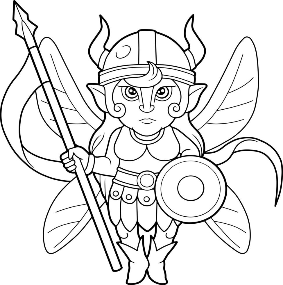 cute fantasy elf vector