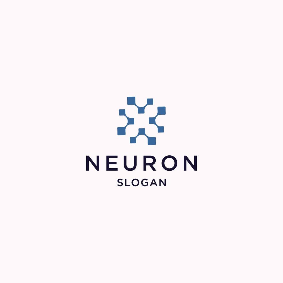 Ilustración de vector de plantilla de diseño de icono de logotipo de neurona