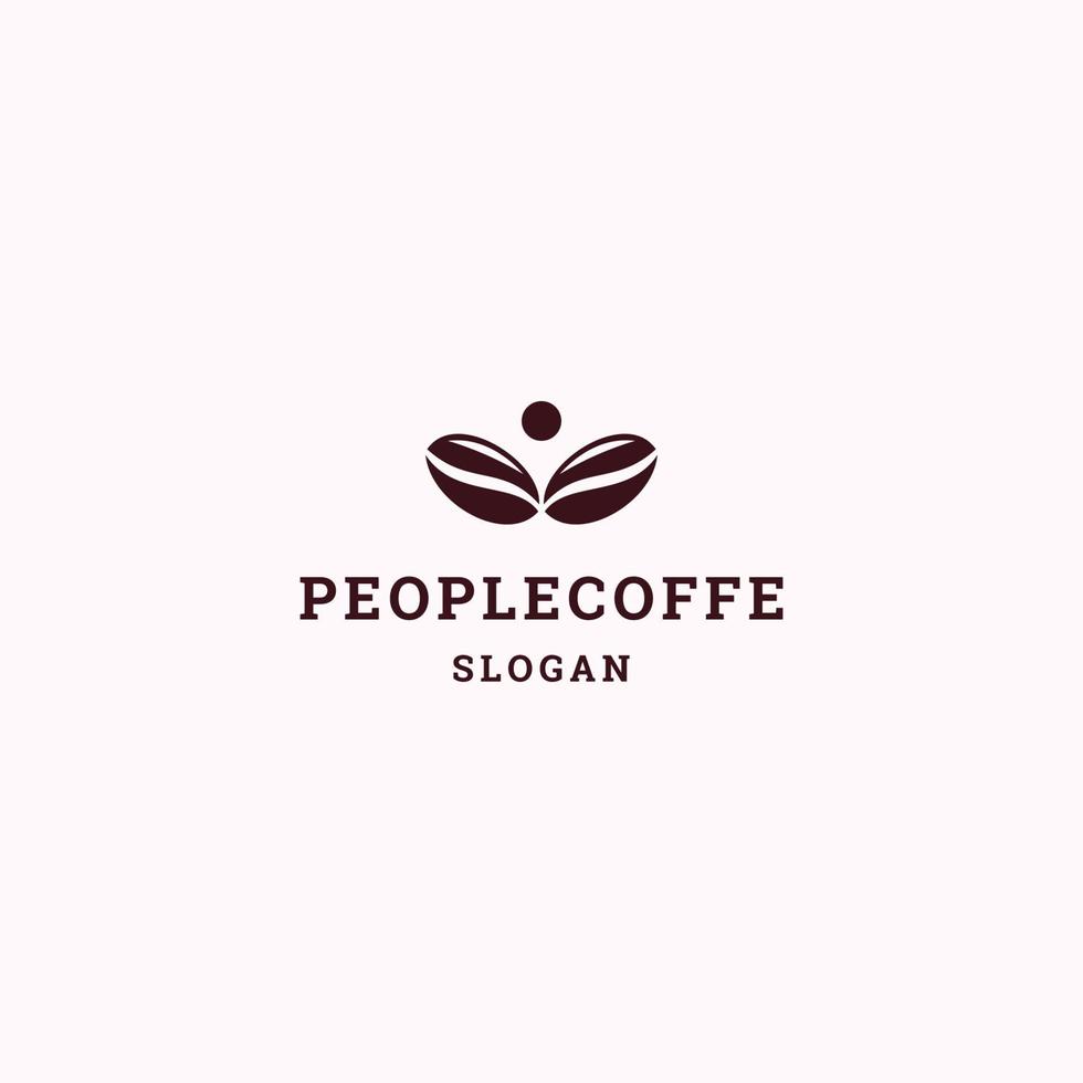 People coffe logo icon design template vector illustration